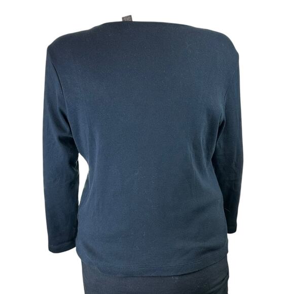 Additions Chico's Angel Joy Tee Shirt Sz 3 XL Holiday Christmas Navy Red White - Picture 4 of 7